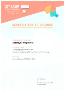 certyfikaty dermatologia i wenerologia katarzyna osipowicz str02