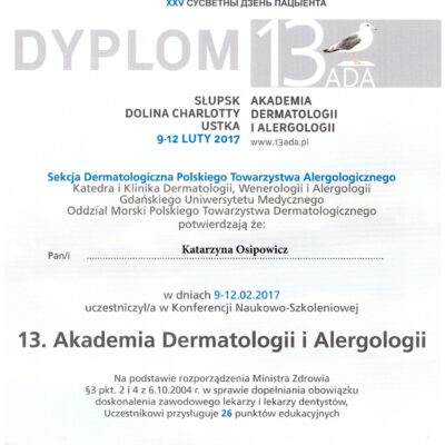 certyfikaty dermatologia i wenerologia katarzyna osipowicz str07 certyfikaty dermatologia i wenerologia katarzyna osipowicz str07
