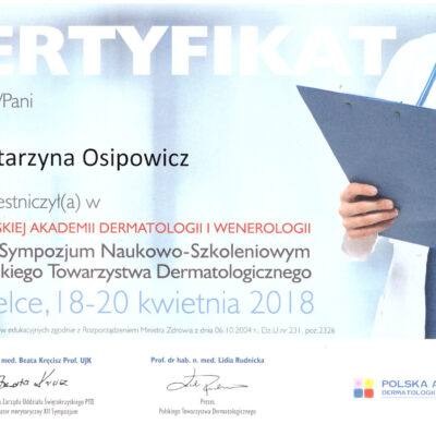 certyfikaty dermatologia i wenerologia katarzyna osipowicz str09 certyfikaty dermatologia i wenerologia katarzyna osipowicz str09