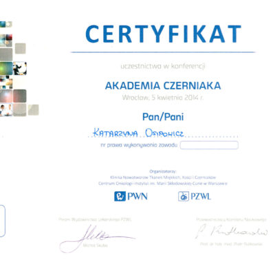 certyfikaty dermatologia katarzyna osipowicz str03 certyfikaty dermatologia katarzyna osipowicz str03