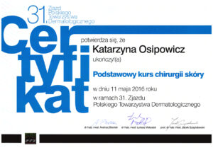 certyfikaty dermatologia katarzyna osipowicz str06
