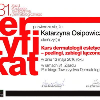 certyfikaty dermatologia katarzyna osipowicz str08 certyfikaty dermatologia katarzyna osipowicz str08