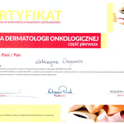 certyfikaty dermatologia katarzyna osipowicz str10 certyfikaty dermatologia katarzyna osipowicz str10