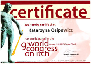 certyfikaty dermatologia katarzyna osipowicz str15