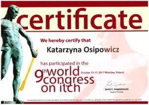 certyfikaty dermatologia katarzyna osipowicz str15