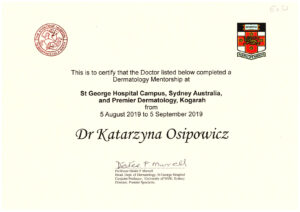certyfikaty dermatologia katarzyna osipowicz str22