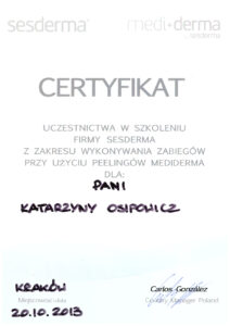 certyfikaty medycyna estetyczna katarzyna osipowicz str01