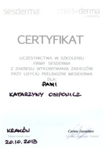 certyfikaty medycyna estetyczna katarzyna osipowicz str01