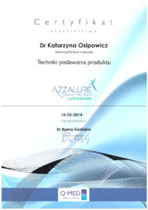certyfikaty medycyna estetyczna katarzyna osipowicz str06