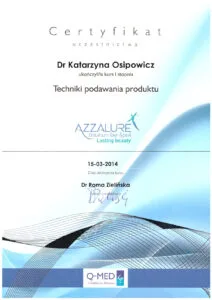 certyfikaty medycyna estetyczna katarzyna osipowicz str06