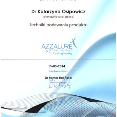 certyfikaty medycyna estetyczna katarzyna osipowicz str06 certyfikaty medycyna estetyczna katarzyna osipowicz str06