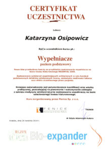 certyfikaty medycyna estetyczna katarzyna osipowicz str07