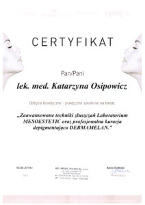 certyfikaty medycyna estetyczna katarzyna osipowicz str08