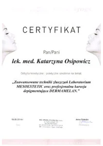 certyfikaty medycyna estetyczna katarzyna osipowicz str08