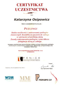 certyfikaty medycyna estetyczna katarzyna osipowicz str13
