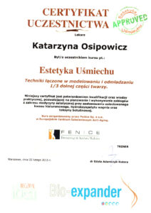 certyfikaty medycyna estetyczna katarzyna osipowicz str16