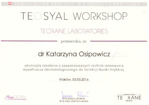 certyfikaty medycyna estetyczna katarzyna osipowicz str17