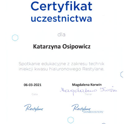 certyfikaty medycyna estetyczna katarzyna osipowicz str23 certyfikaty medycyna estetyczna katarzyna osipowicz str23