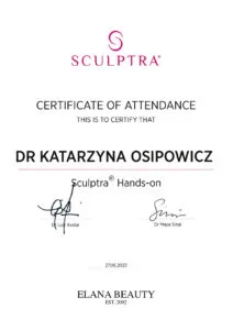 certyfikaty medycyna estetyczna katarzyna osipowicz str30