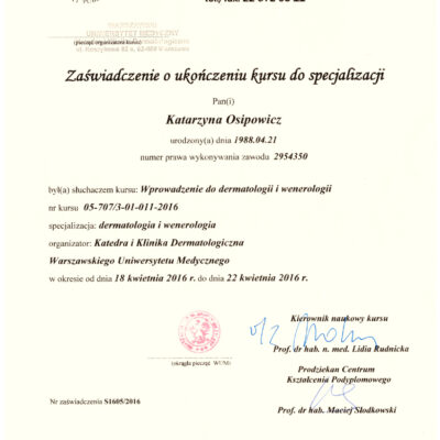 zaswiadczenie ukonczenia kursu i specjalizacji katarzyna osipowicz str02 zaswiadczenie ukonczenia kursu i specjalizacji katarzyna osipowicz str02
