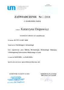 zaswiadczenie ukonczenia kursu i specjalizacji katarzyna osipowicz str05