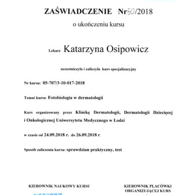 zaswiadczenie ukonczenia kursu i specjalizacji katarzyna osipowicz str05 zaswiadczenie ukonczenia kursu i specjalizacji katarzyna osipowicz str05