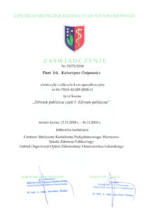 zaswiadczenie ukonczenia kursu i specjalizacji katarzyna osipowicz str07
