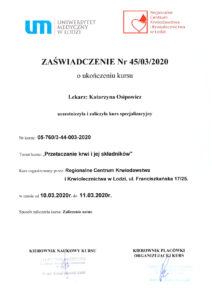 zaswiadczenie ukonczenia kursu i specjalizacji katarzyna osipowicz str11