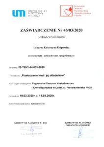 zaswiadczenie ukonczenia kursu i specjalizacji katarzyna osipowicz str11